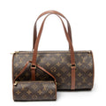 Handbag Papillon 30 Brown Monogram Canvas