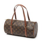 Handbag Papillon 30 Brown Monogram Canvas