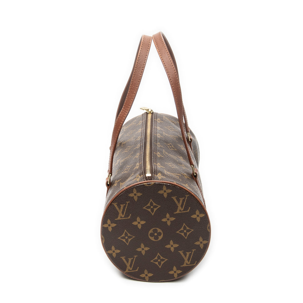 Handbag Papillon 30 Brown Monogram Canvas