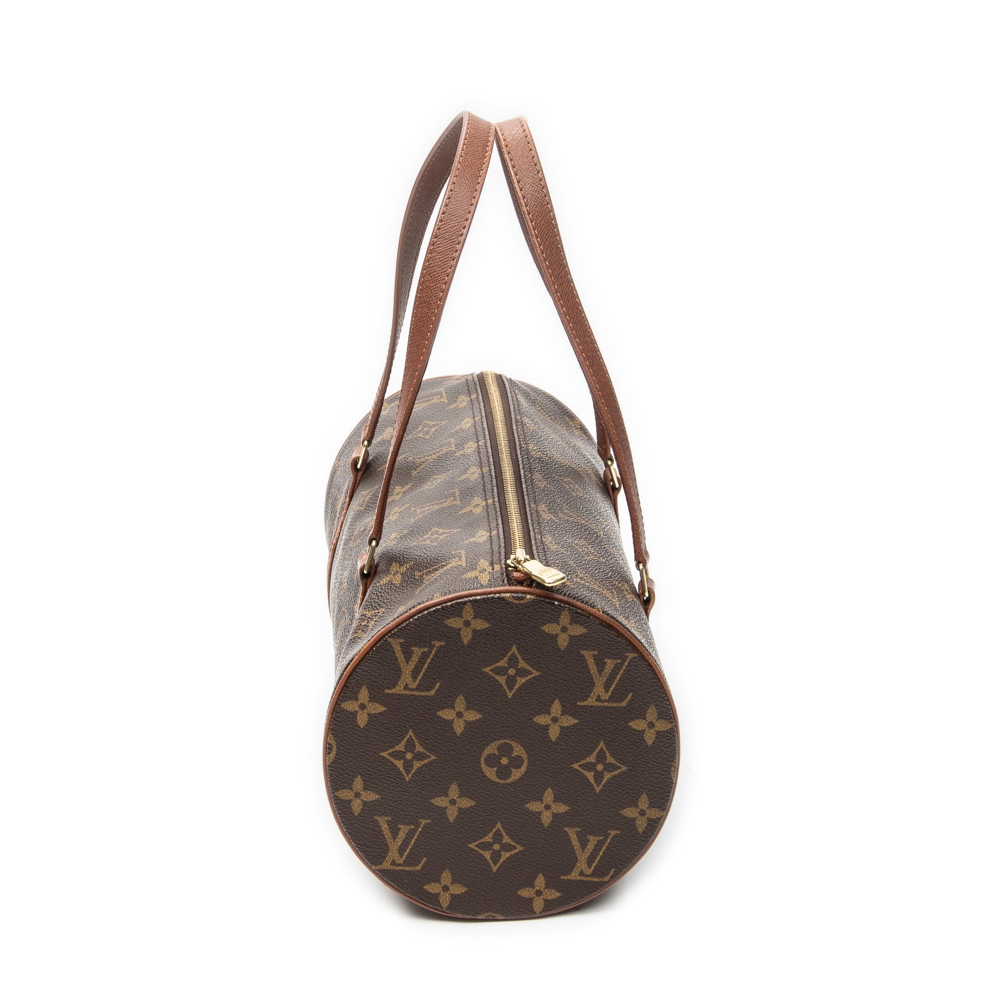 Handbag Papillon 30 Brown Monogram Canvas