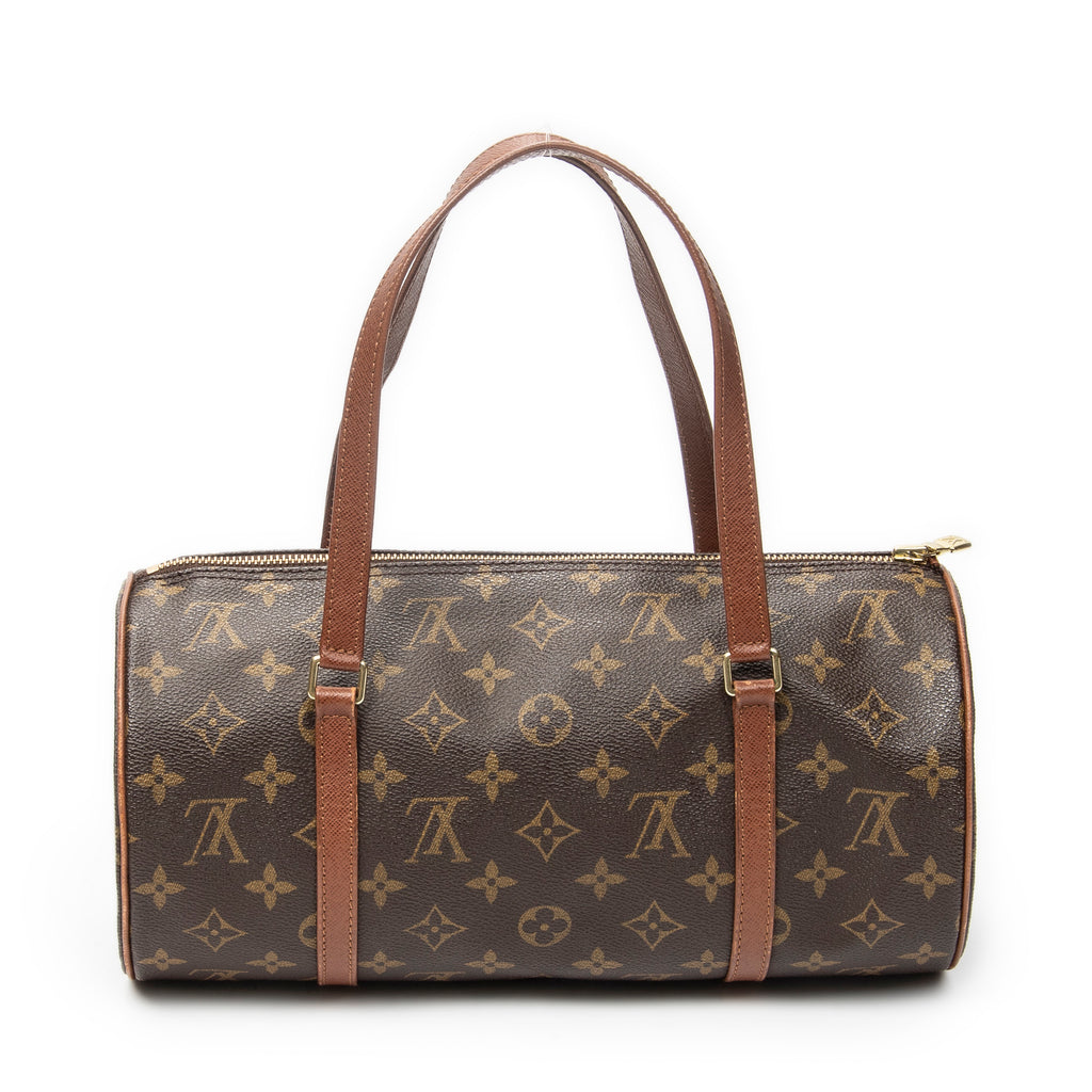 Handbag Papillon 30 Brown Monogram Canvas