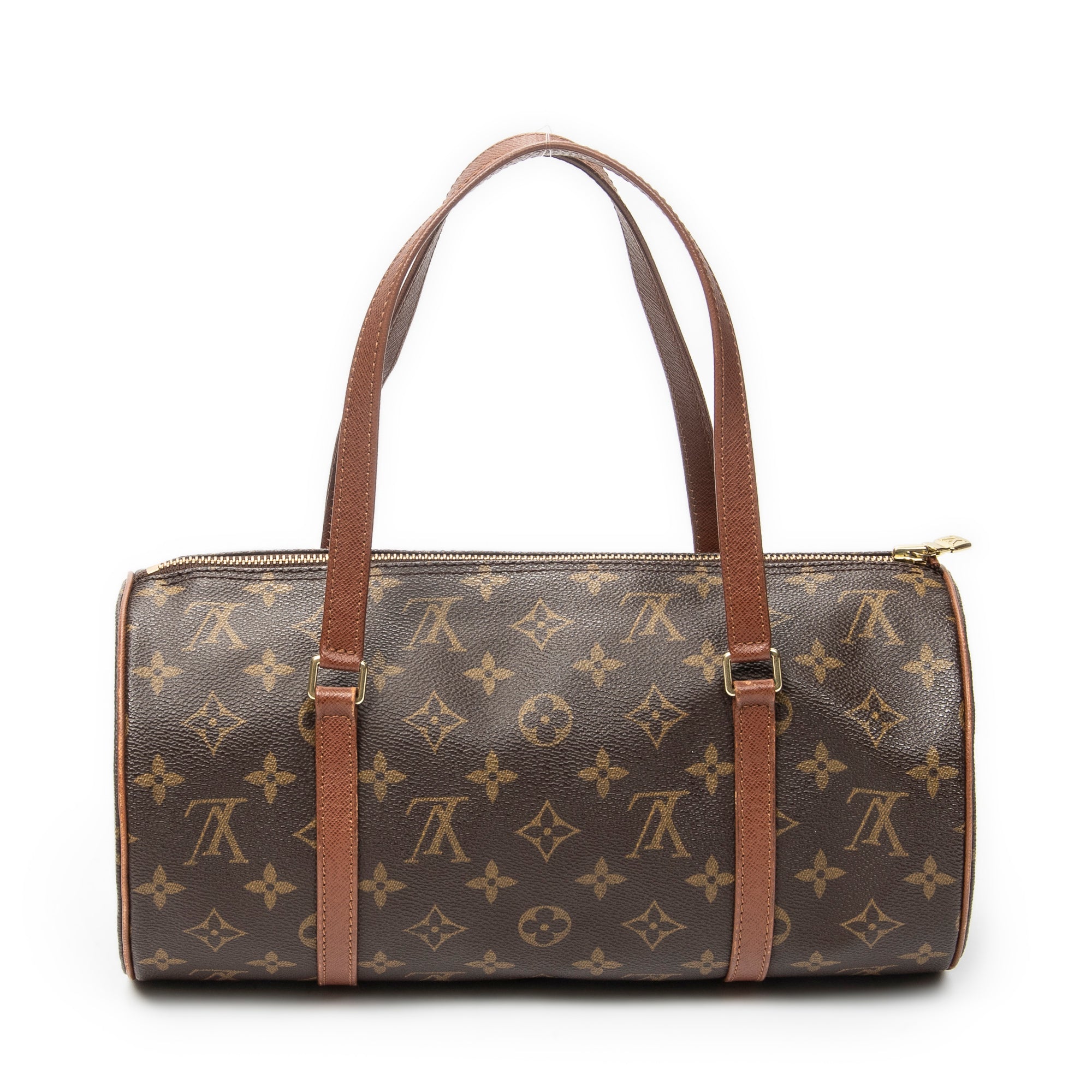 Handbag Papillon 30 Brown Monogram Canvas