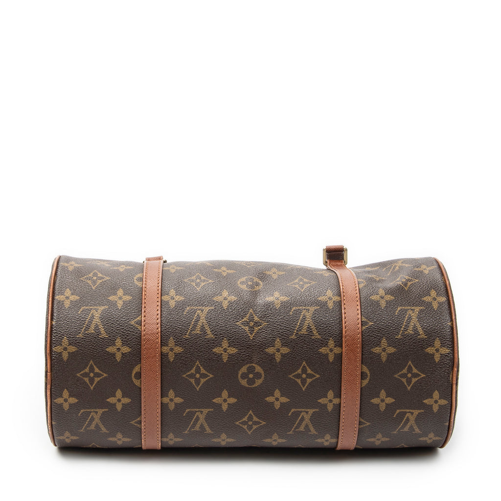 Handbag Papillon 30 Brown Monogram Canvas