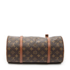 Handbag Papillon 30 Brown Monogram Canvas