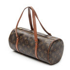 Handbag Papillon 30 Brown Monogram Canvas