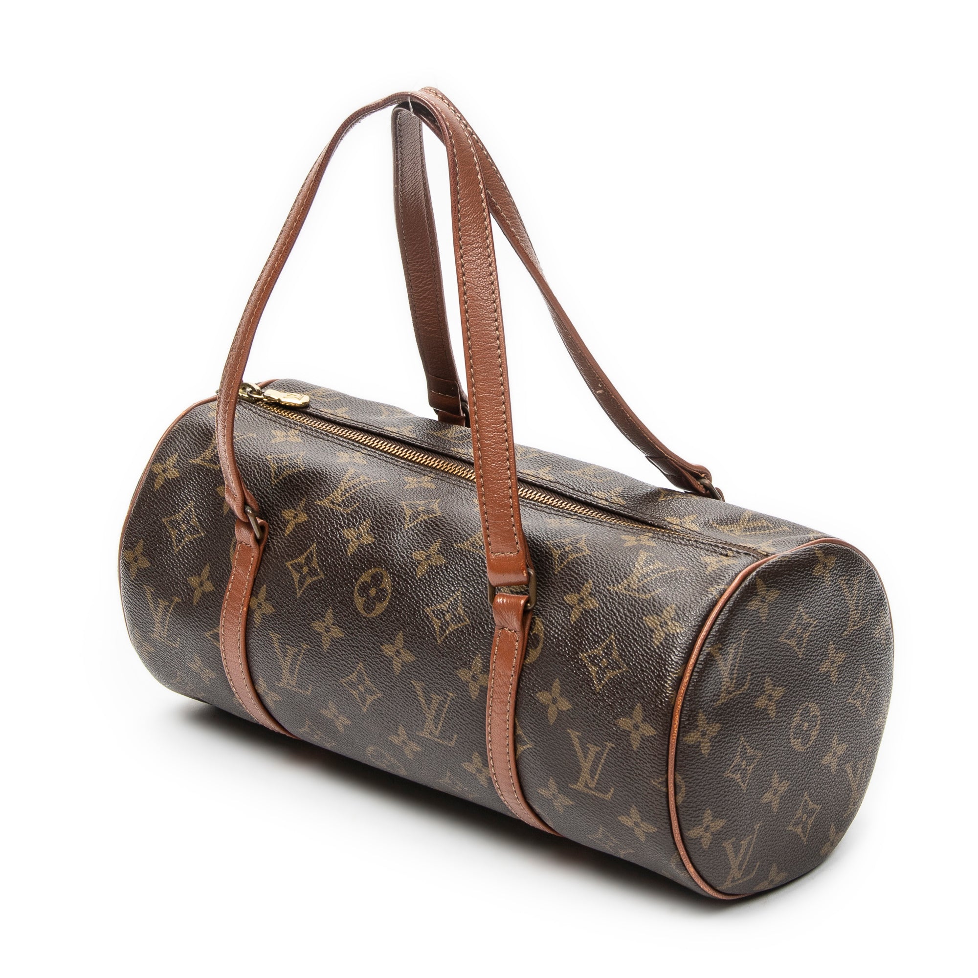Handbag Papillon 30 Brown Monogram Canvas