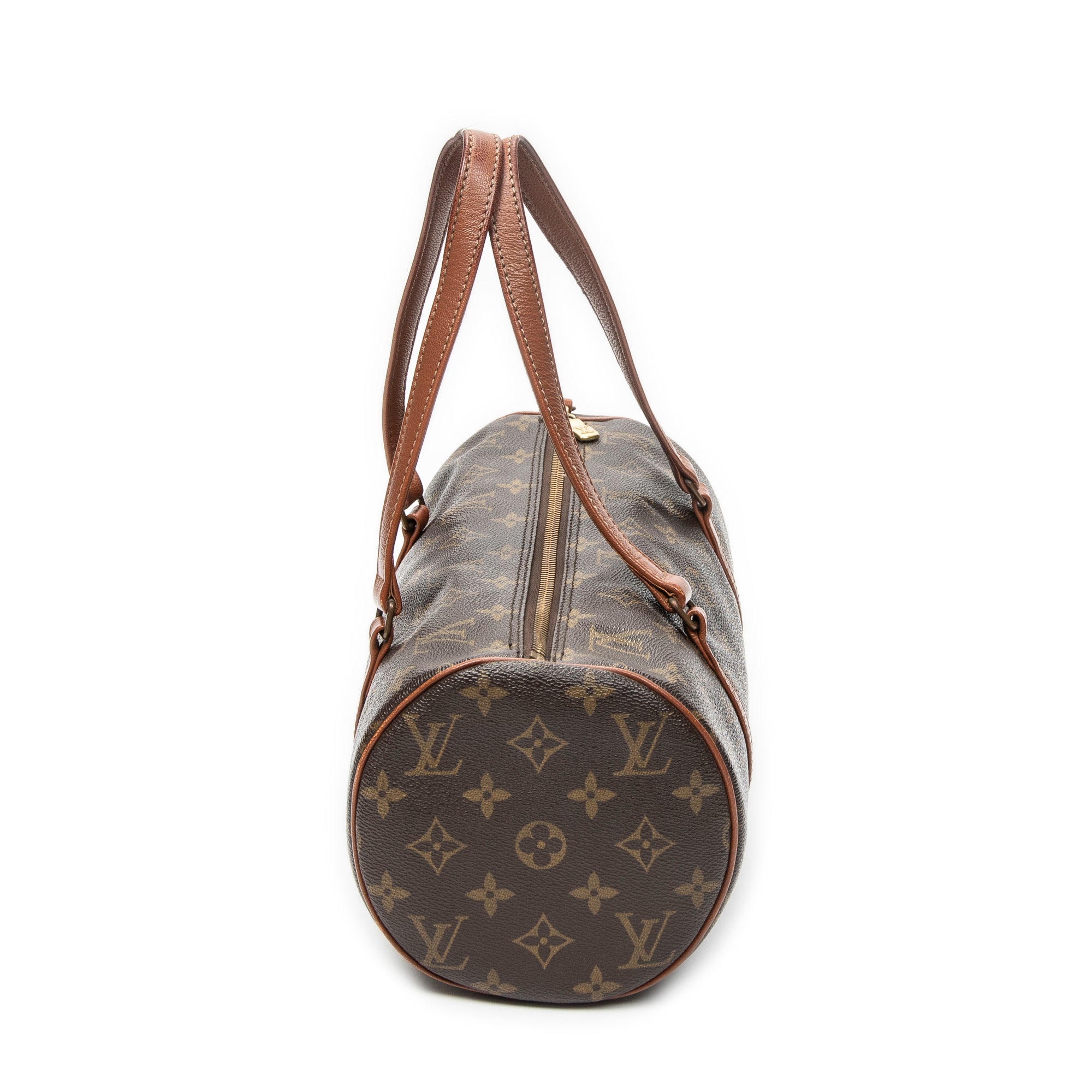 Handbag Papillon 30 Brown Monogram Canvas