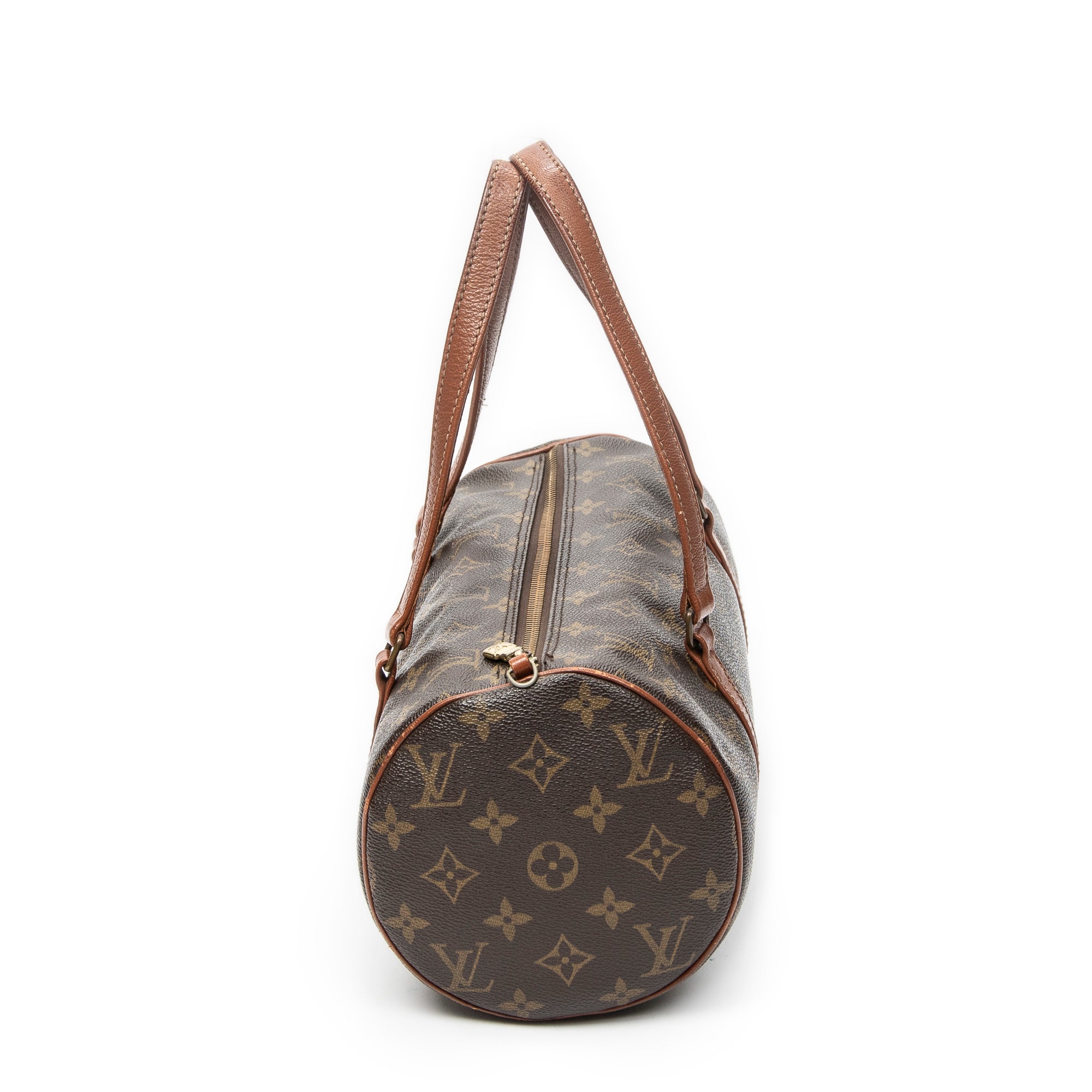 Handbag Papillon 30 Brown Monogram Canvas
