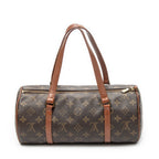Handbag Papillon 30 Brown Monogram Canvas