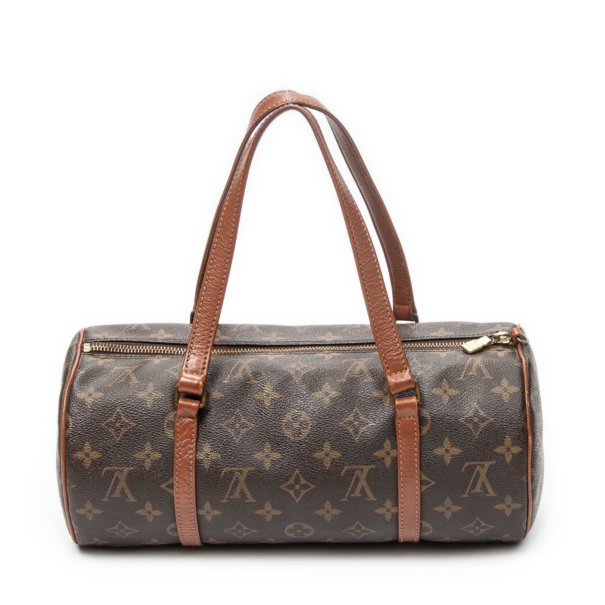 Handbag Papillon 30 Brown Monogram Canvas