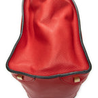 Handbag Mini Luggage Red Grained Calfskin Leather