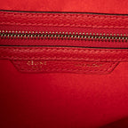 Handbag Mini Luggage Red Grained Calfskin Leather