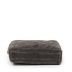 Shoulder Bag CC Tassel Camera Bag Grey Quilted Suede Leather