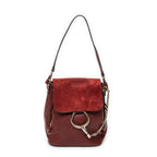 Backpack Small Faye Backpack Maroon Calfskin Leather