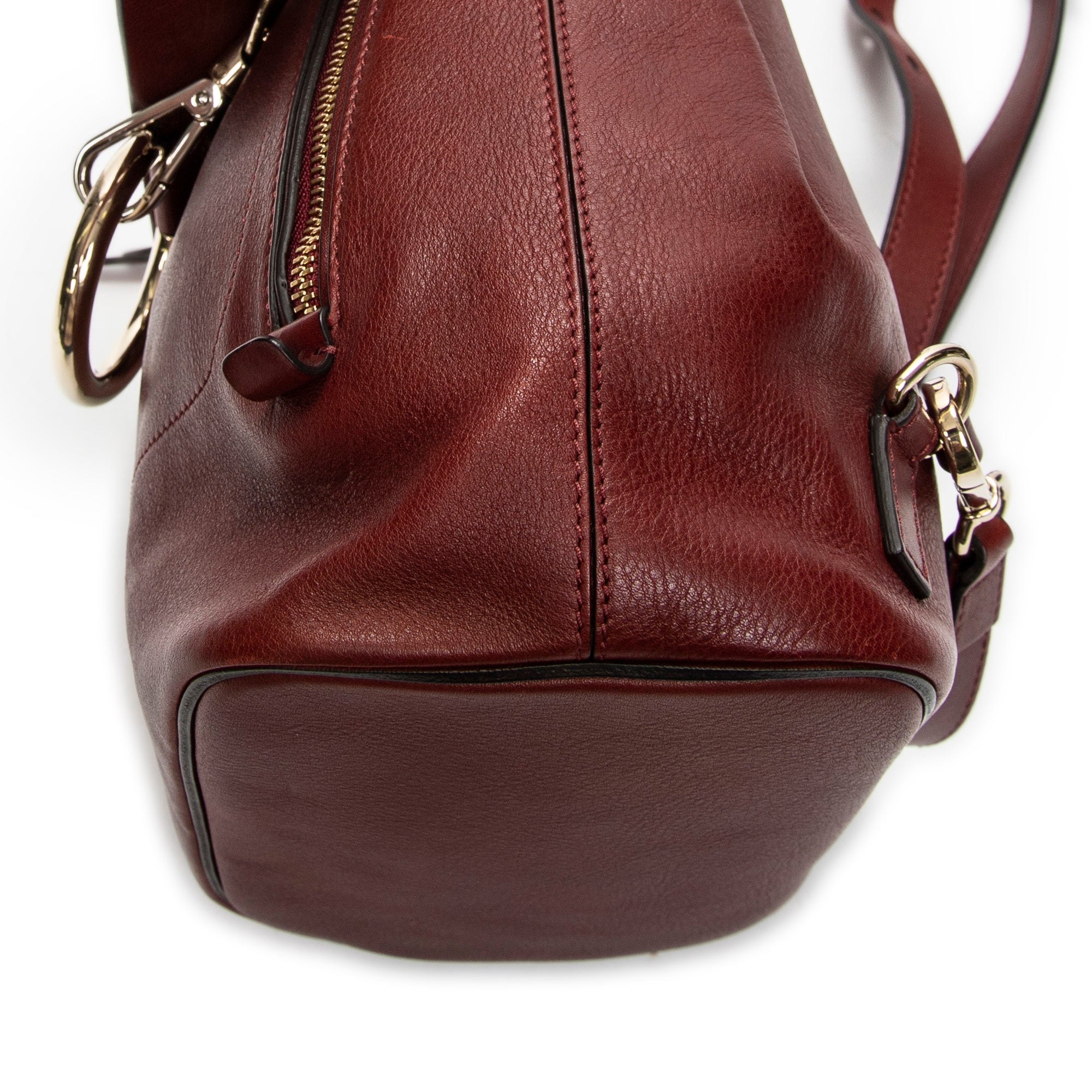 Backpack Small Faye Backpack Maroon Calfskin Leather