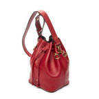 Shoulder Bag Mon Tresor Bucket Bag Red Calfskin Leather