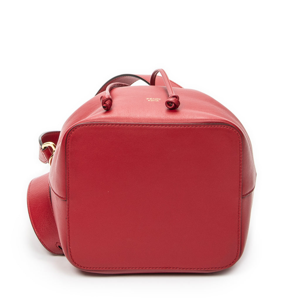 Shoulder Bag Mon Tresor Bucket Bag Red Calfskin Leather
