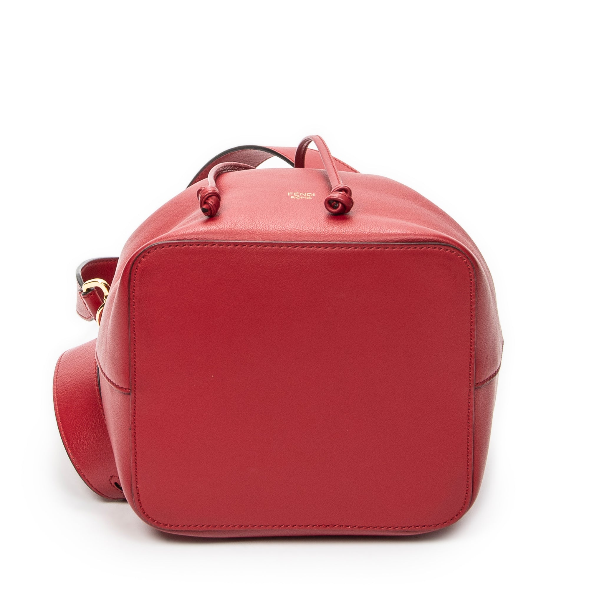 Shoulder Bag Mon Tresor Bucket Bag Red Calfskin Leather