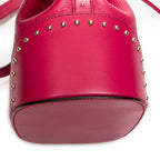 Shoulder Bag Small Drawstring Bucket Bag Fuchsia Pink GG Embossed Leather
