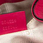 Shoulder Bag Small Drawstring Bucket Bag Fuchsia Pink GG Embossed Leather