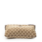 Shoulder Bag Small Web Zip Crossbody Beige Monogrammed Canvas