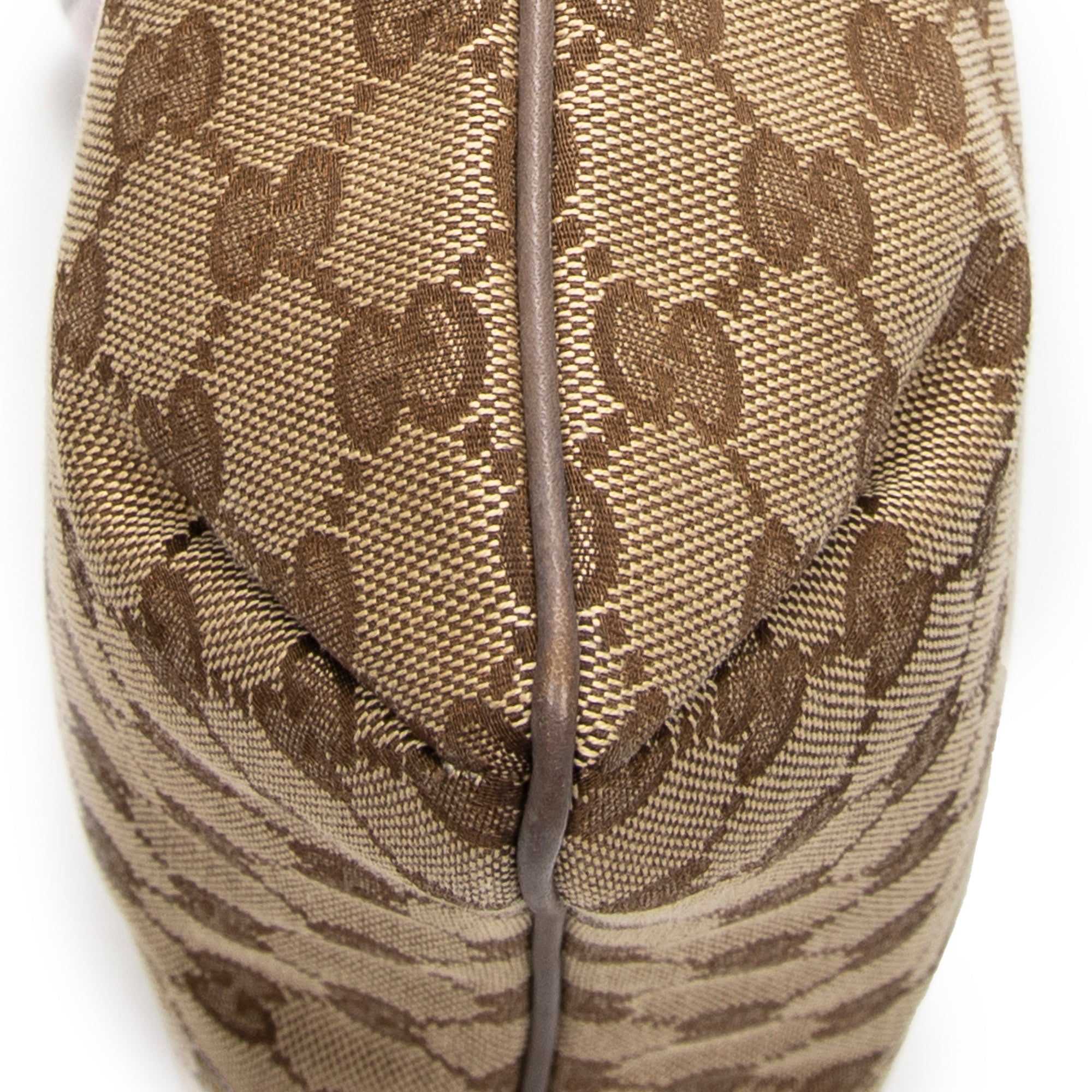 Shoulder Bag Small Web Zip Crossbody Beige Monogrammed Canvas