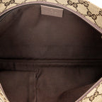 Shoulder Bag Small Web Zip Crossbody Beige Monogrammed Canvas