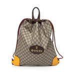 Backpack Web Logo Drawstring Backpack Beige Supreme Coated Canvas