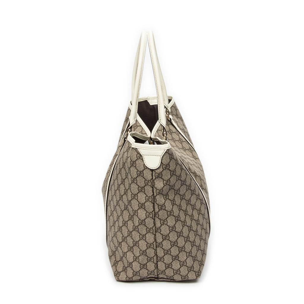 Shoulder Bag Medium Joy Tote Beige Supreme Coated Canvas