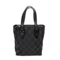 Handbag Small Vertical Zip Tote Black Anagram Canvas