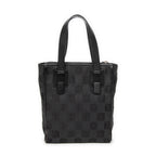 Handbag Small Vertical Zip Tote Black Anagram Canvas