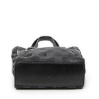 Handbag Small Vertical Zip Tote Black Anagram Canvas