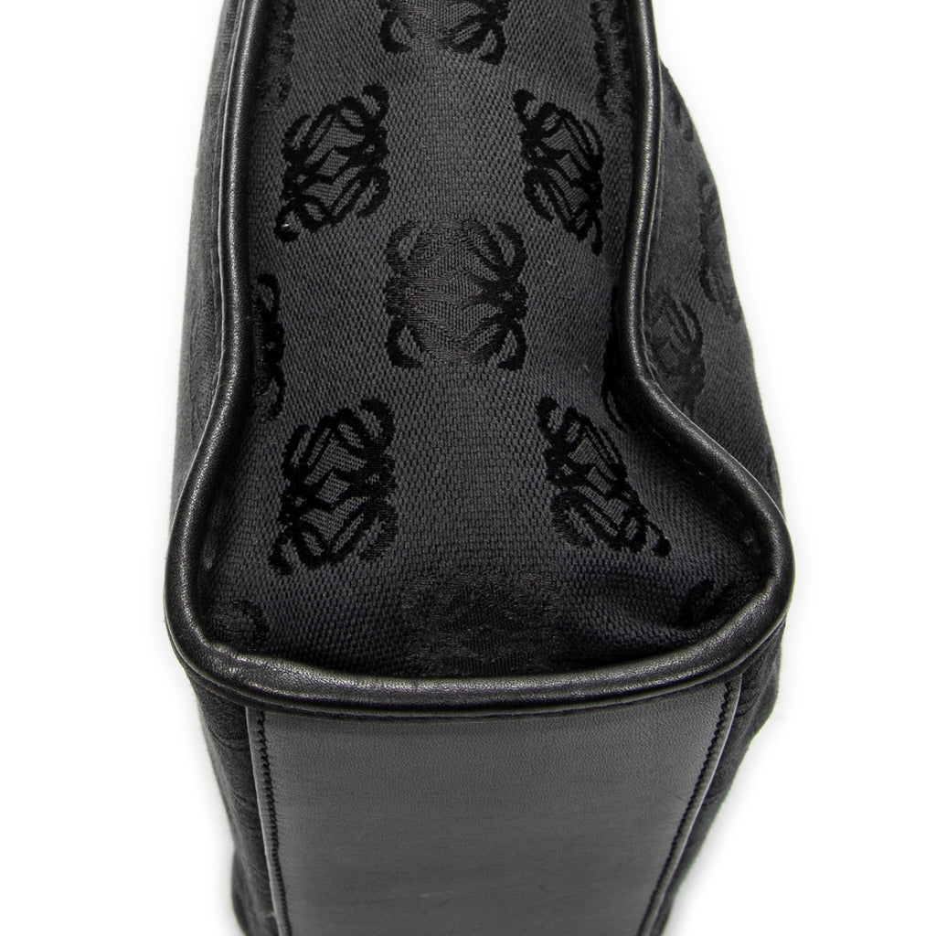 Handbag Small Vertical Zip Tote Black Anagram Canvas