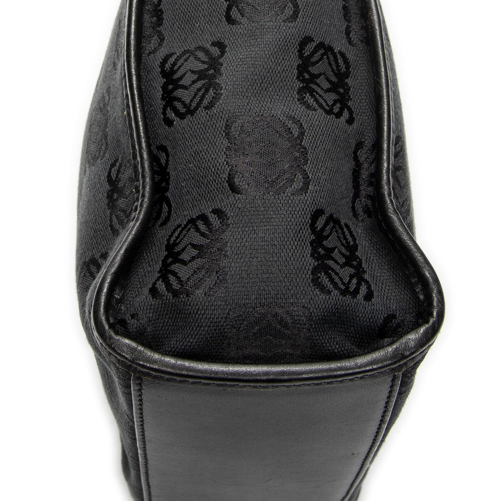 Handbag Small Vertical Zip Tote Black Anagram Canvas