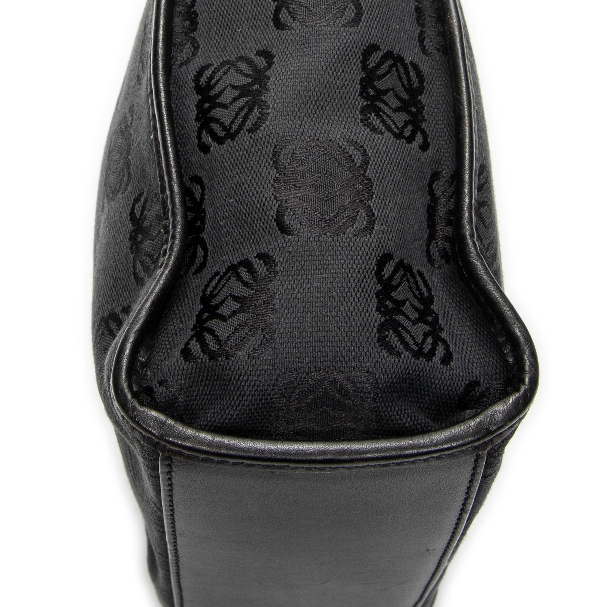 Handbag Small Vertical Zip Tote Black Anagram Canvas