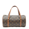 Handbag Papillon 26 Brown Monogram Canvas