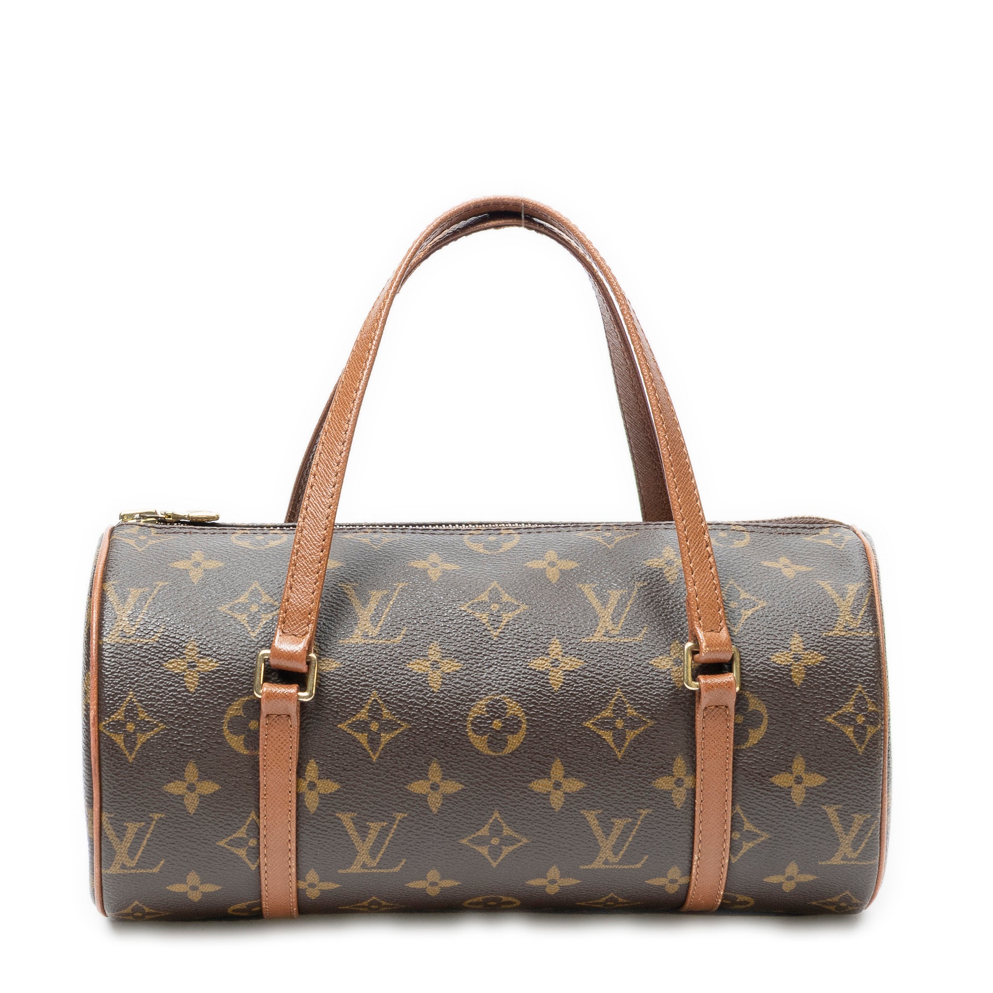 Handbag Papillon 26 Brown Monogram Canvas