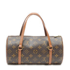 Handbag Papillon 26 Brown Monogram Canvas
