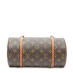 Handbag Papillon 26 Brown Monogram Canvas