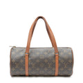 Handbag Papillon 30 Brown Monogram Canvas