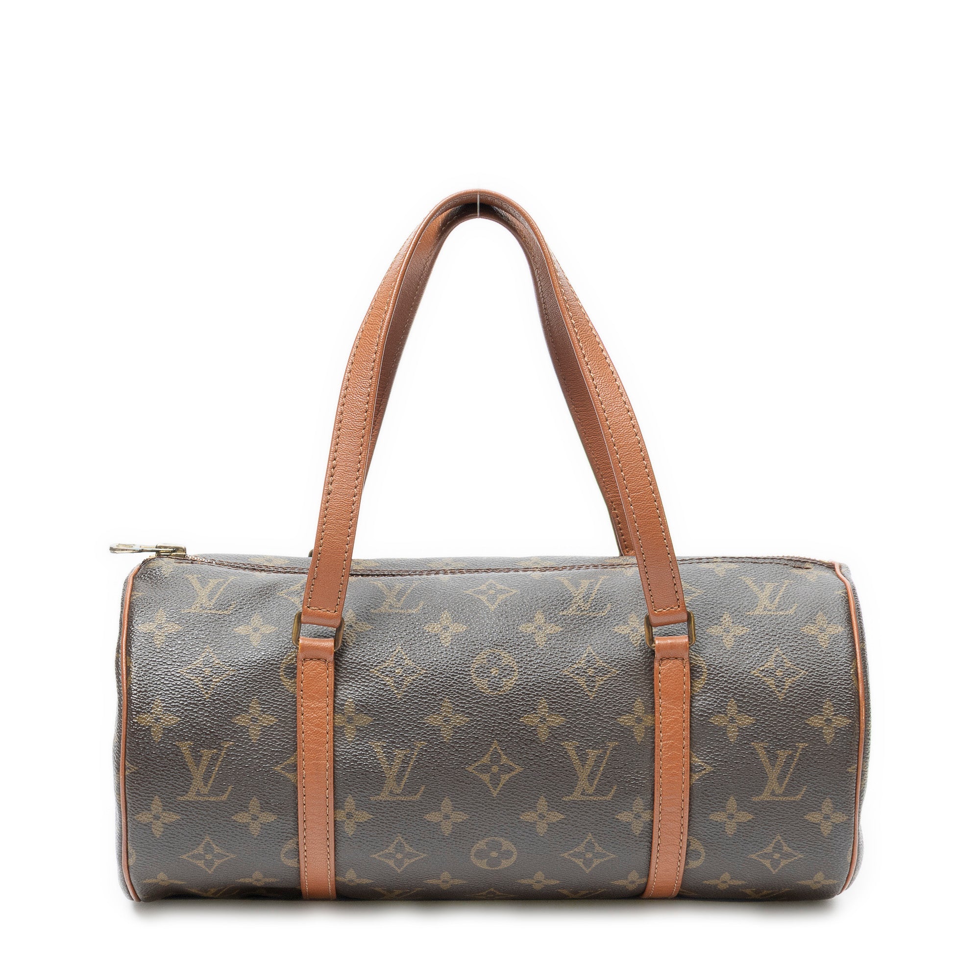 Handbag Papillon 30 Brown Monogram Canvas