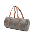 Handbag Papillon 30 Brown Monogram Canvas