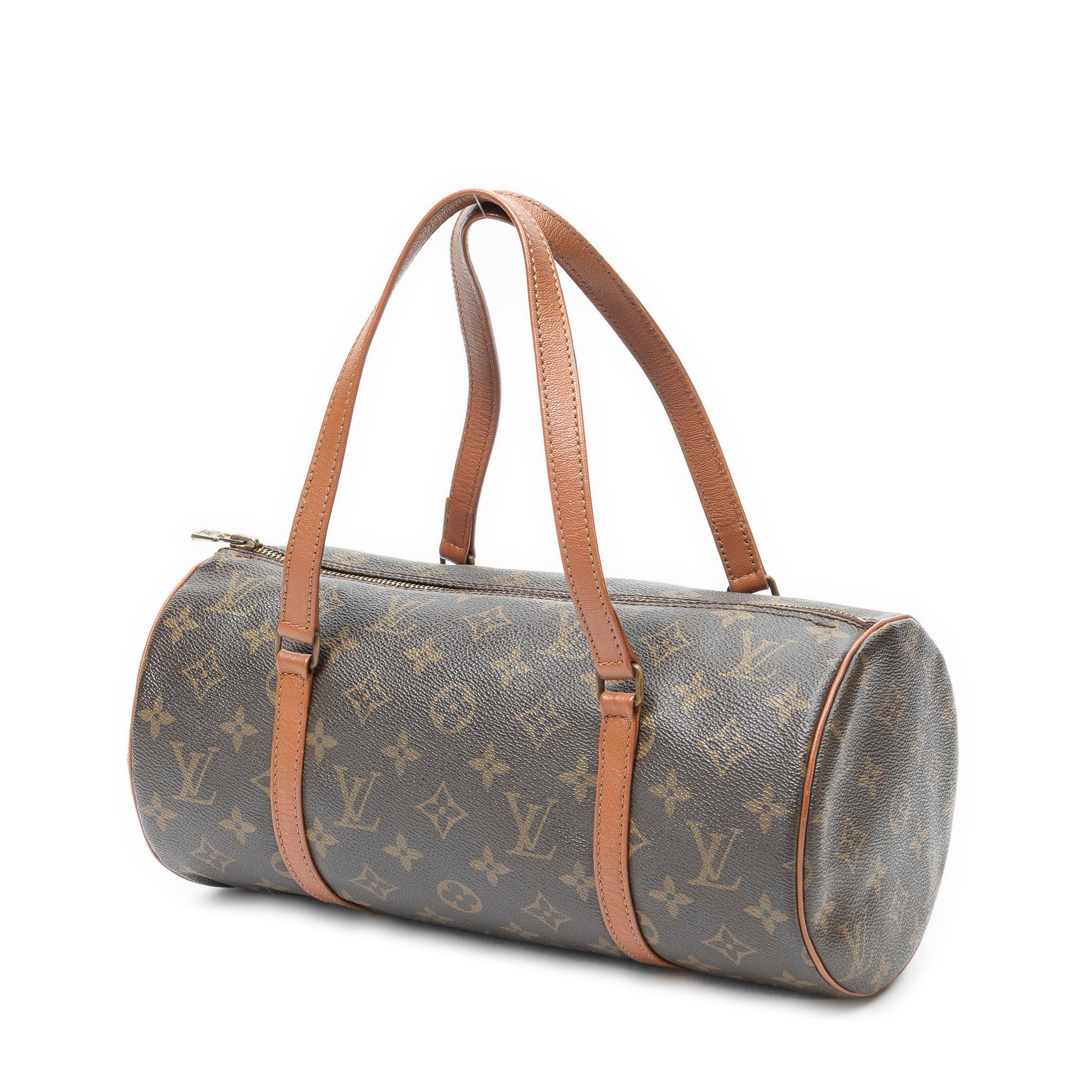 Handbag Papillon 30 Brown Monogram Canvas