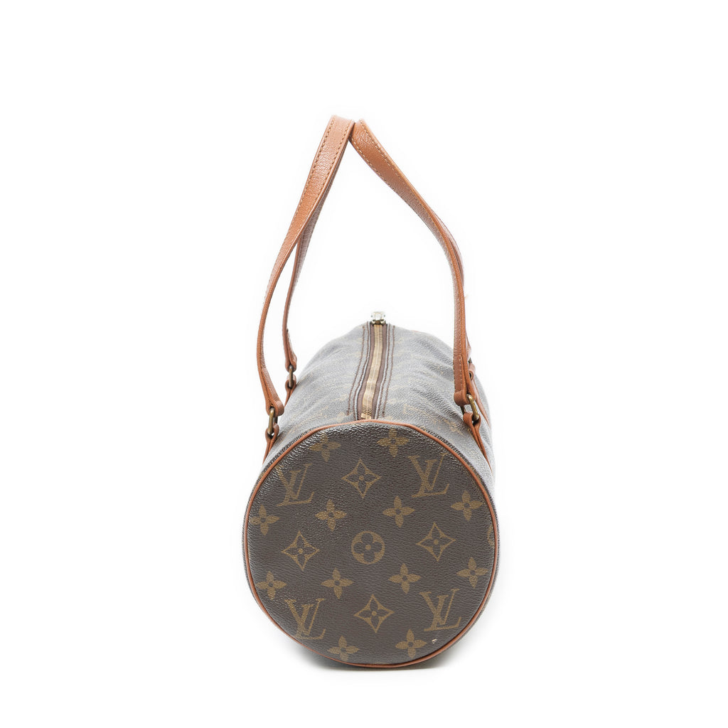 Handbag Papillon 30 Brown Monogram Canvas