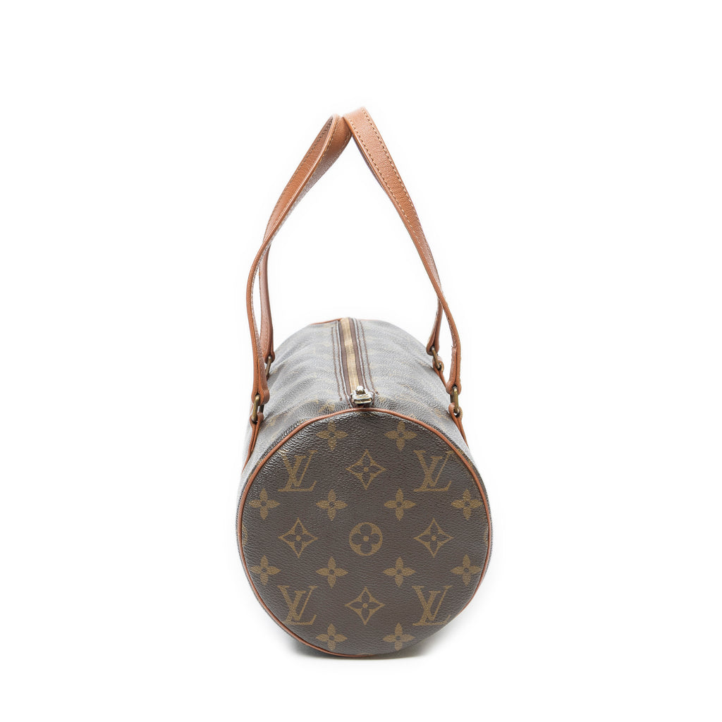 Handbag Papillon 30 Brown Monogram Canvas