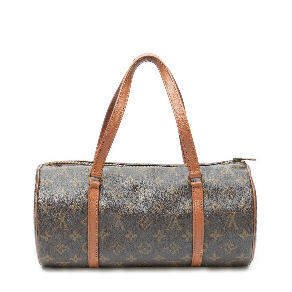 Handbag Papillon 30 Brown Monogram Canvas
