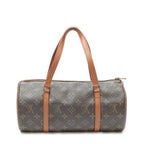 Handbag Papillon 30 Brown Monogram Canvas