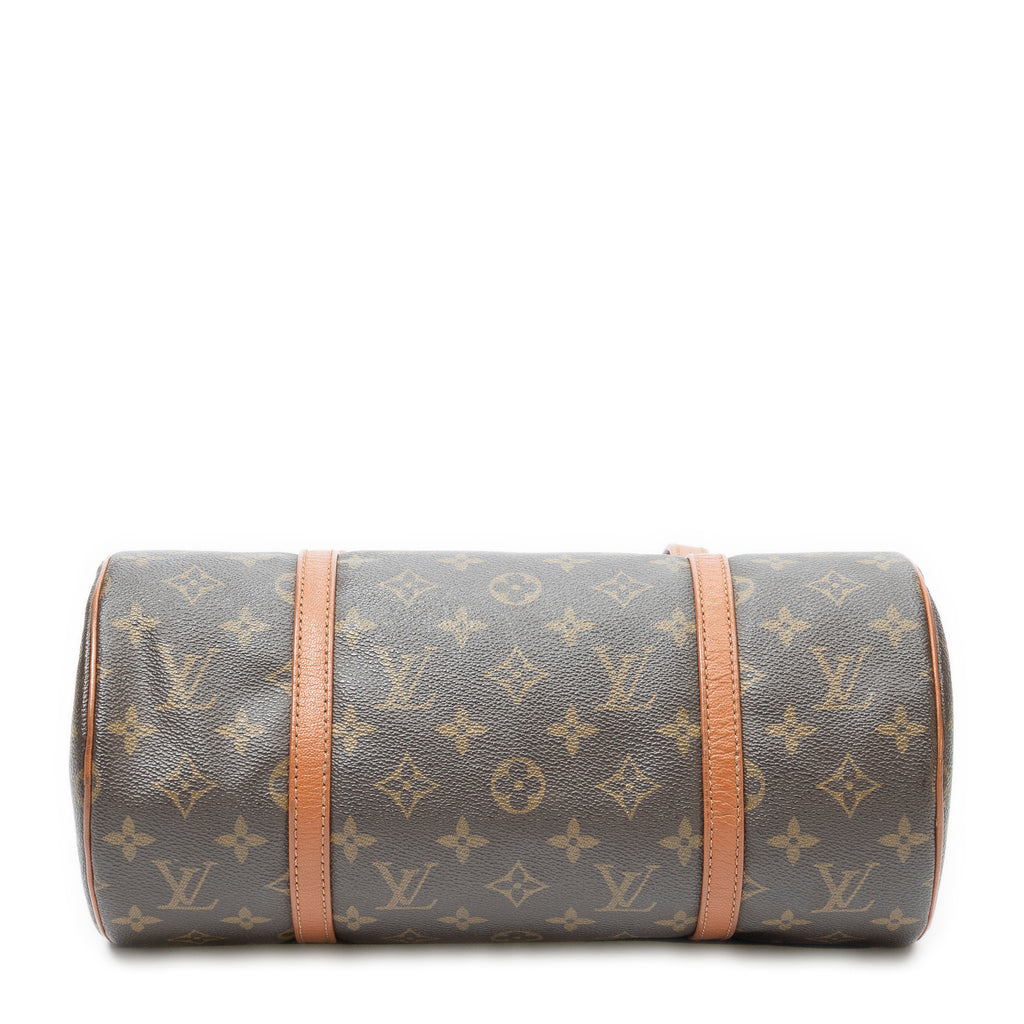 Handbag Papillon 30 Brown Monogram Canvas