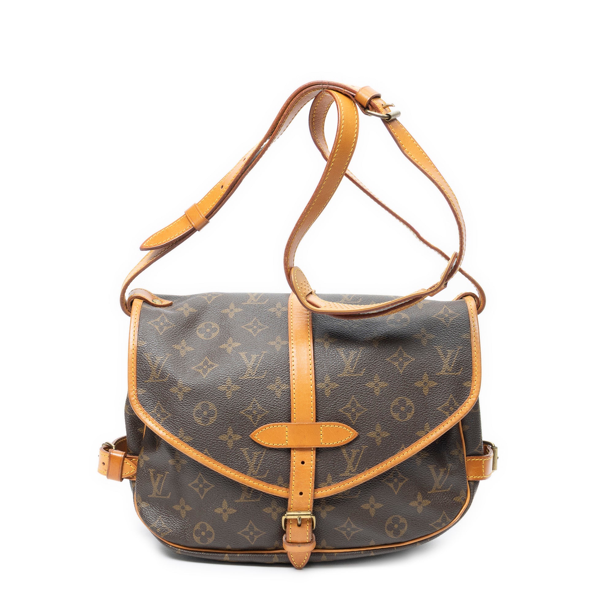 Shoulder Bag Saumur MM Brown Monogram Canvas