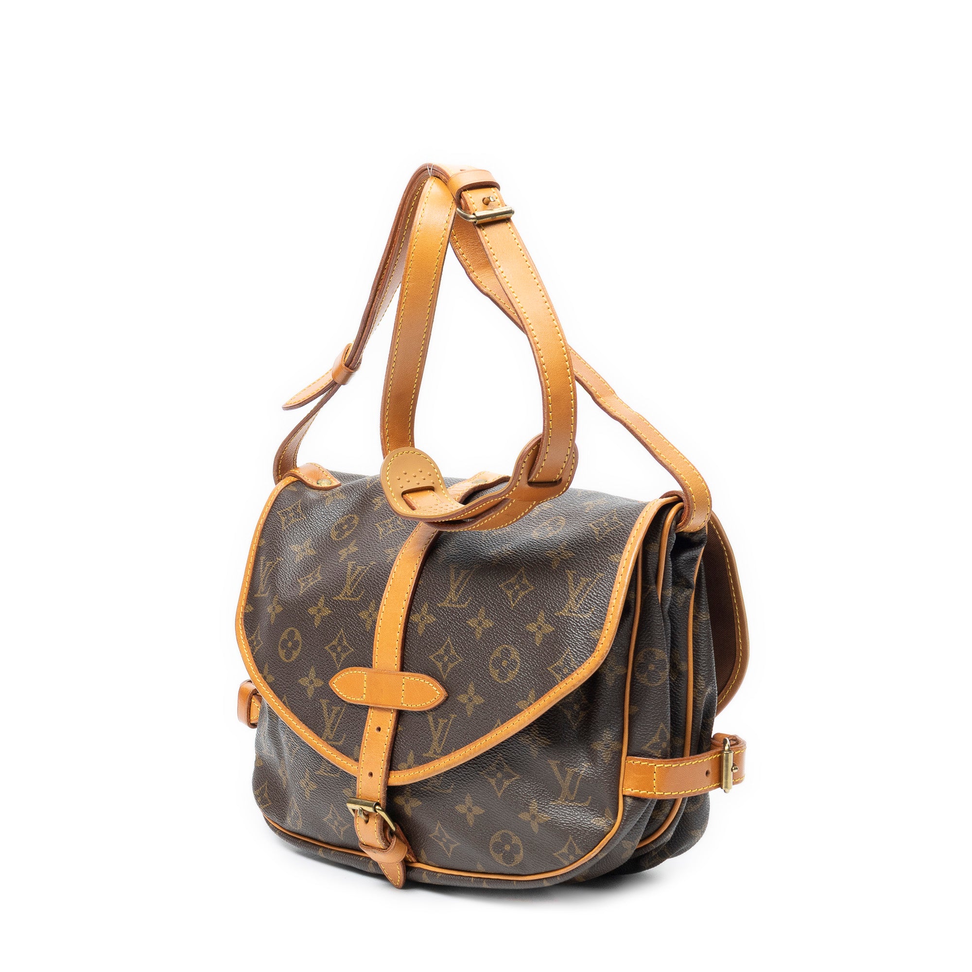 Shoulder Bag Saumur MM Brown Monogram Canvas